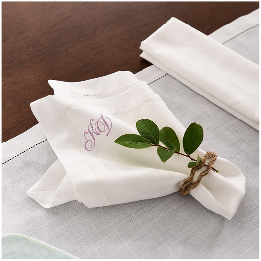 Servietten aus 100% Baumwolle – personalisiert mit Monogramm