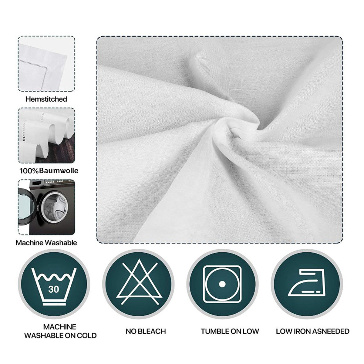 Servietten aus 100% Baumwolle – personalisiert mit Monogramm