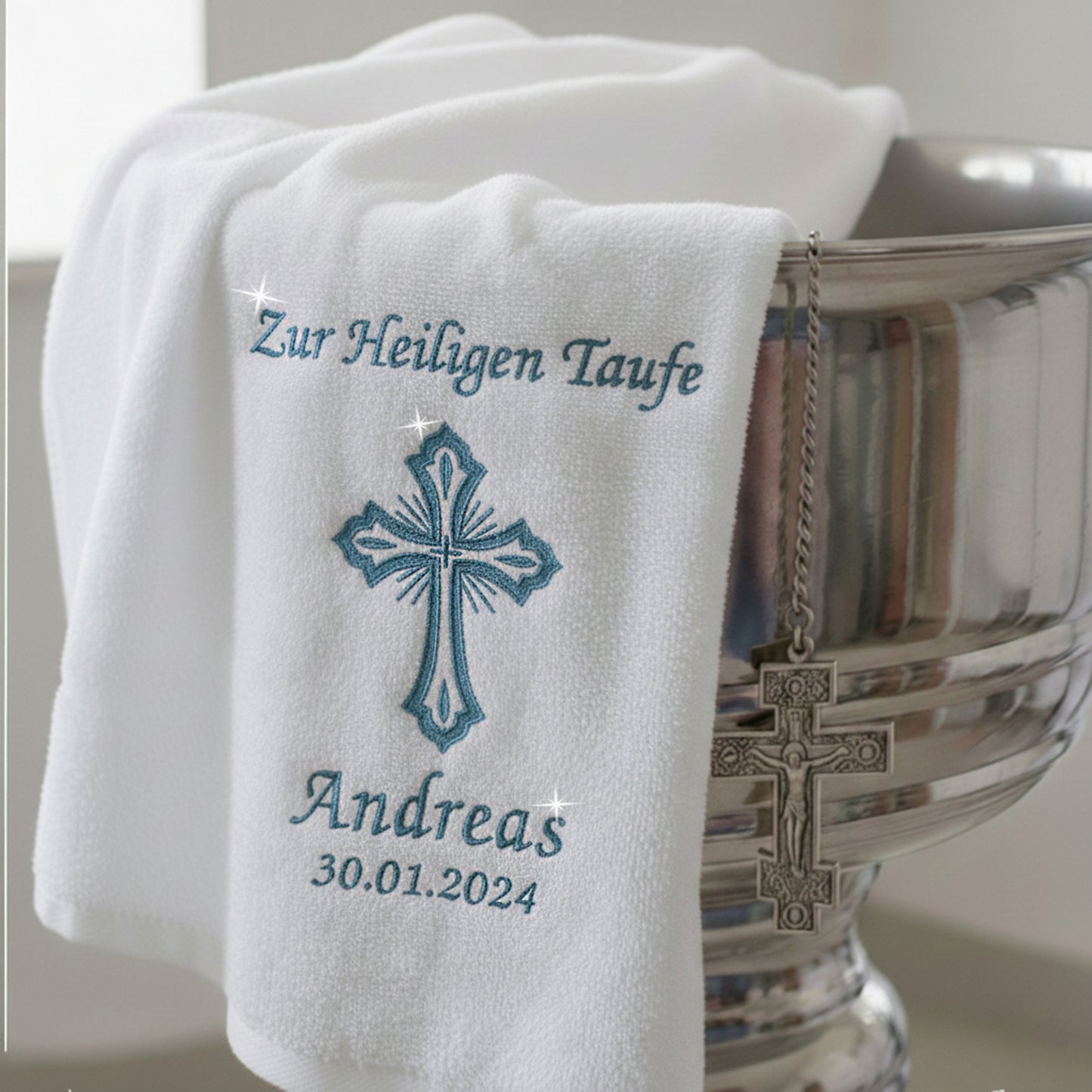 Taufhandtuch "Zur heiligen Taufe"