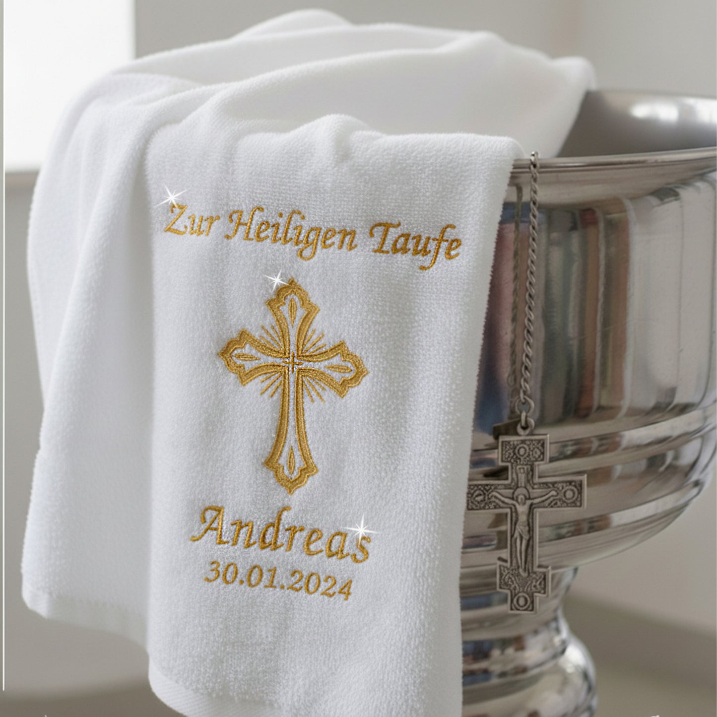 Taufhandtuch "Zur heiligen Taufe"